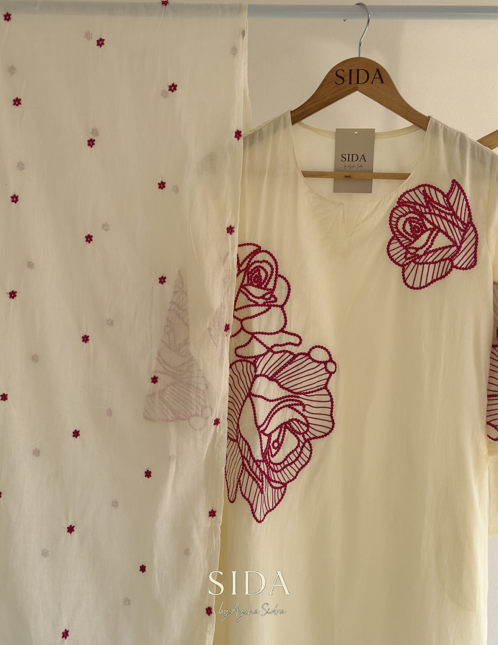 Mul cotton 3 pcs set with embroidery detailing - Image 4